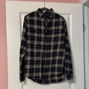 Old navy size Small Men's Black and White Plaid Flannel Shirt
